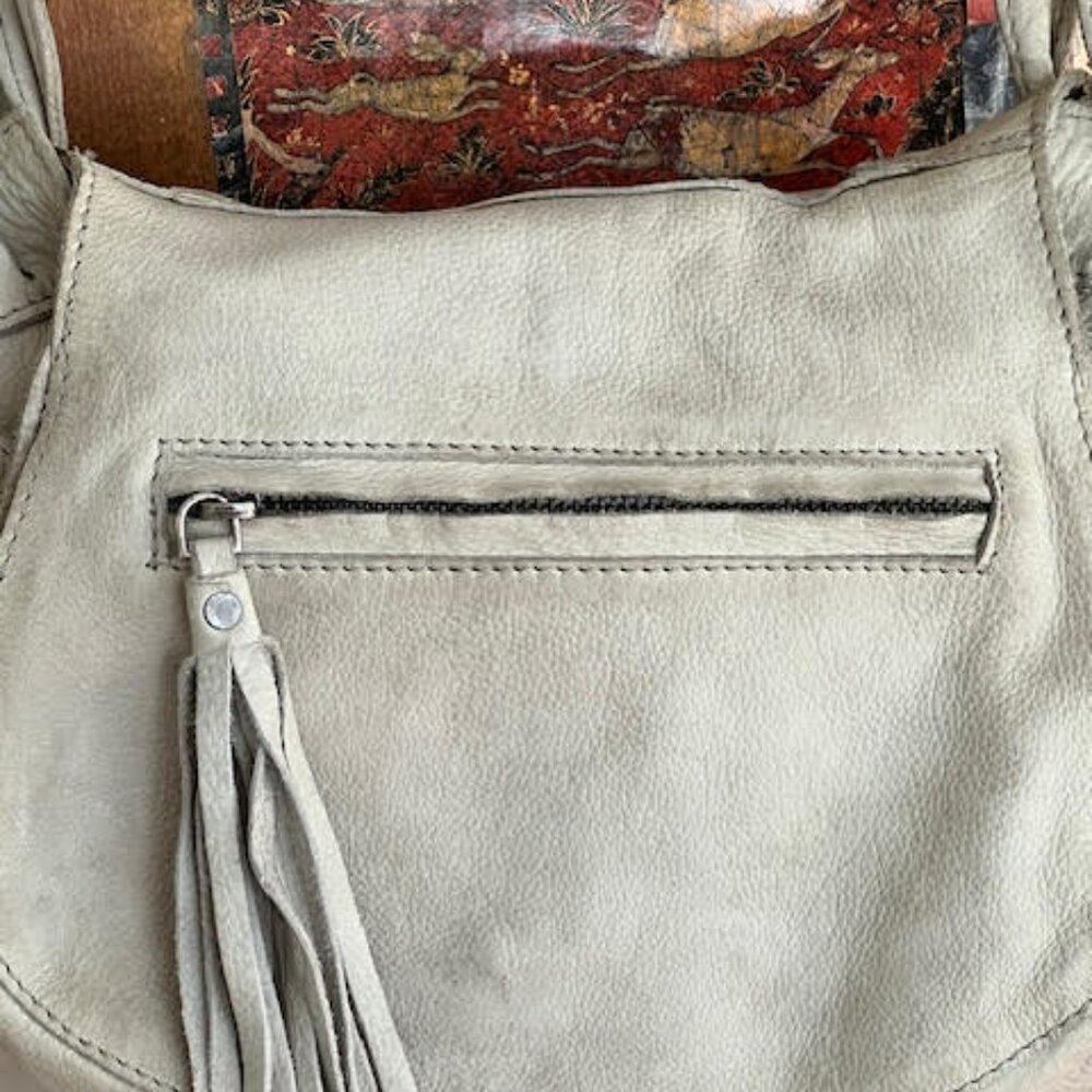 Cut n' Paste X Free People Distressed Fringe Saddle Bag - Picture 14 of 16